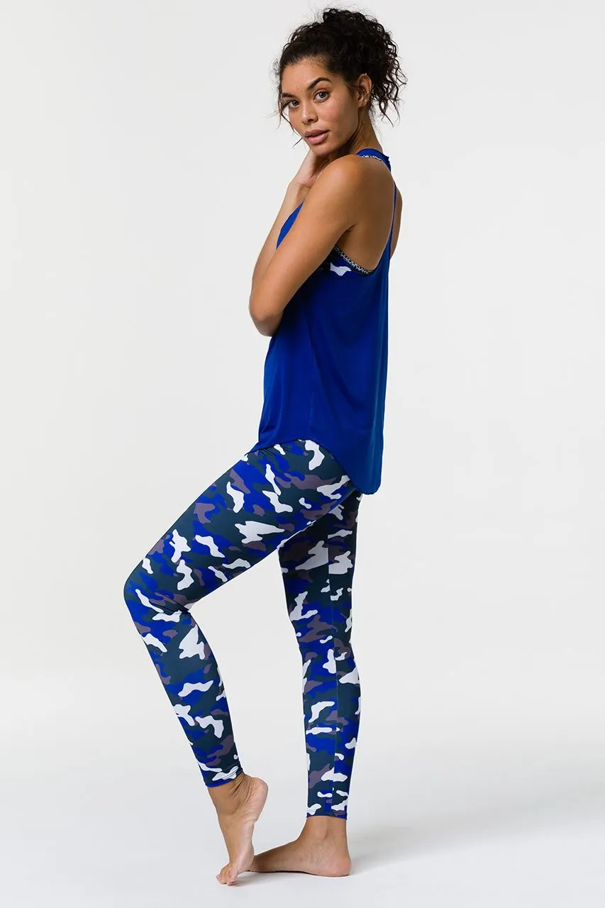 Blue Camo High Rise Legging